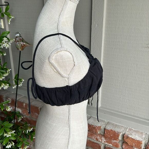 NWT FREE PEOPLE THE PRETTIEST EYELET EMBROIDERED CROP BANDEAU TOP SIZE: M - Picture 5 of 10